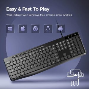 Silent Keyboard with Low Profile Chiclet Keys - Image 6